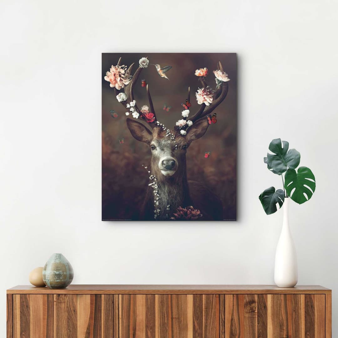 Reinders! Wandbild Hirsch | Braun