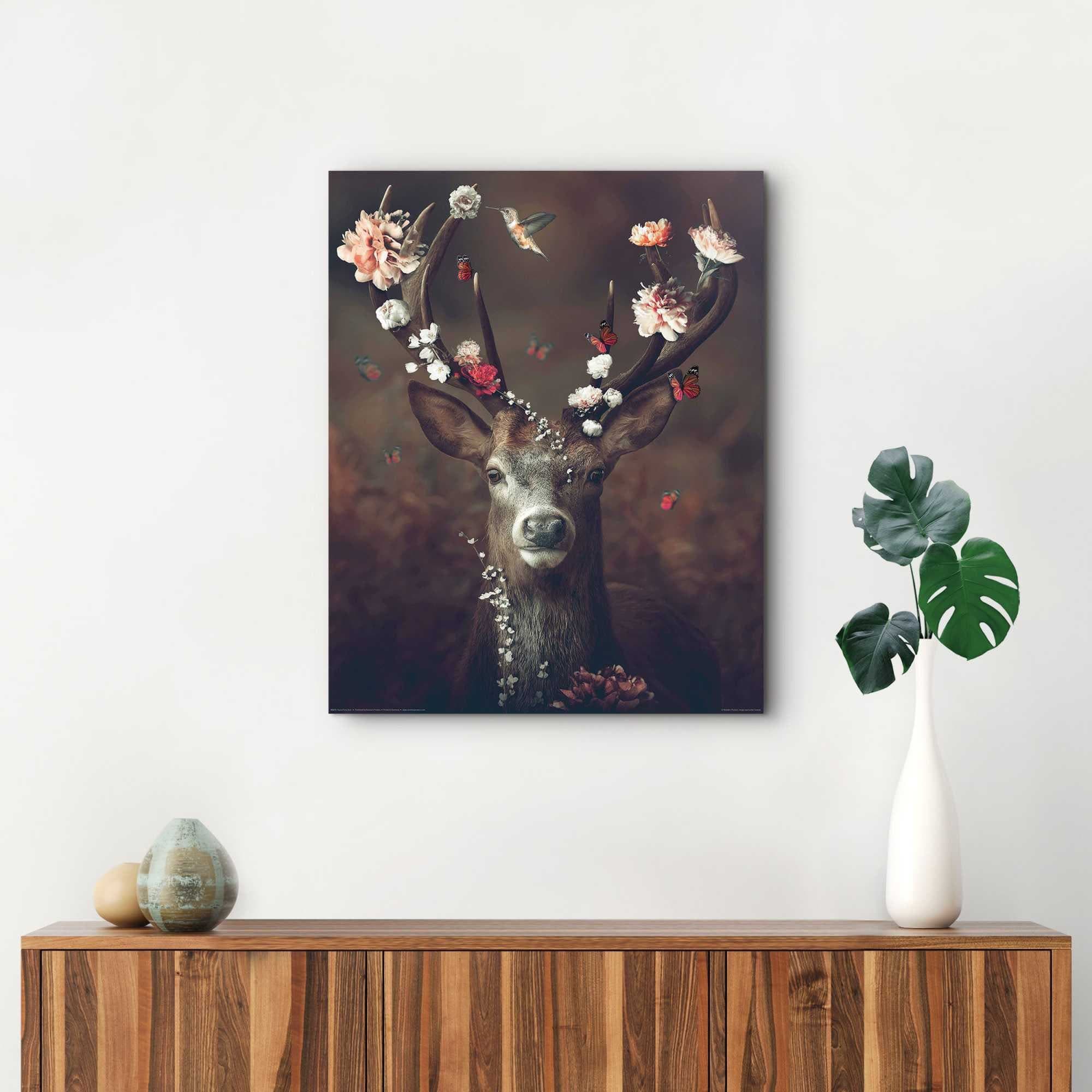 Reinders! Wandbild Hirsch | Braun