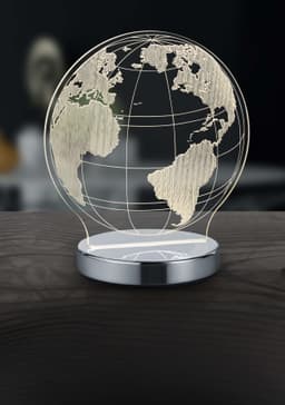 Reality Leuchten LED Tischleuchte Globe | Silber