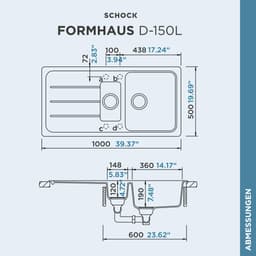 Schock Granitspüle Formhaus | Schwarz