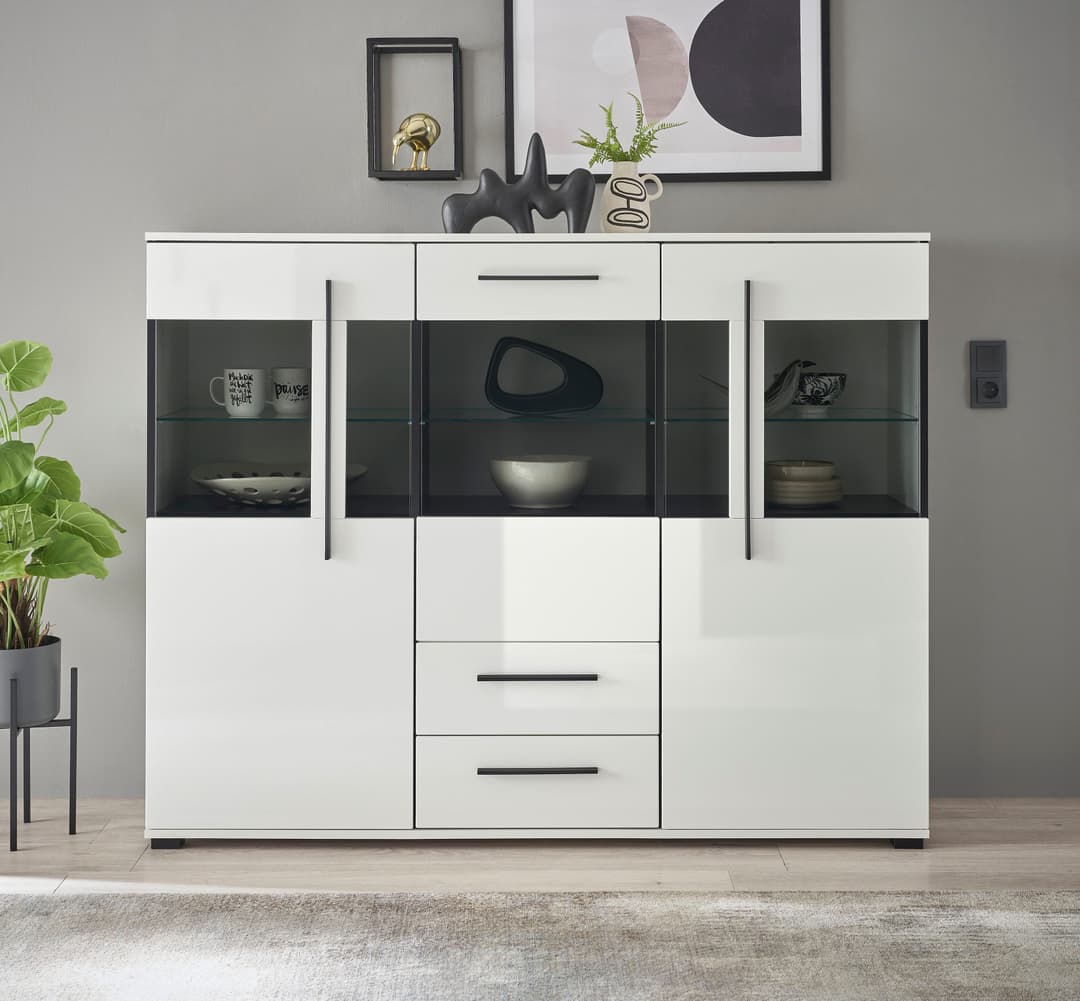 Home affaire Highboard Cantara | Weiß