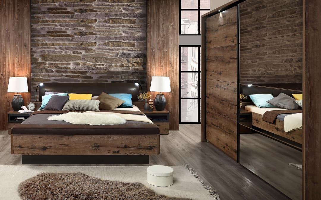 FORTE Schwebetürenschrank Jacky | Holztöne