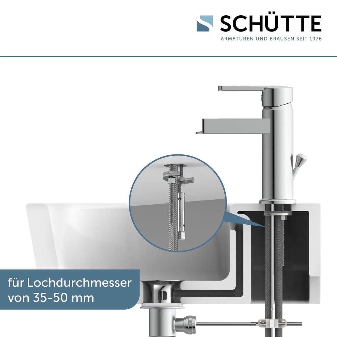 Schütte Niagara Waschtischarmatur | Silber