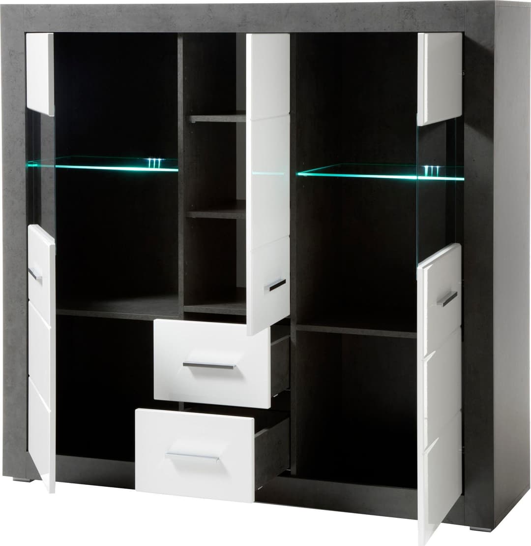 Home affaire Highboard Etero | Weiß