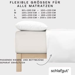 Schlafgut PURE BOXSPRING Spannbettlaken | Beige