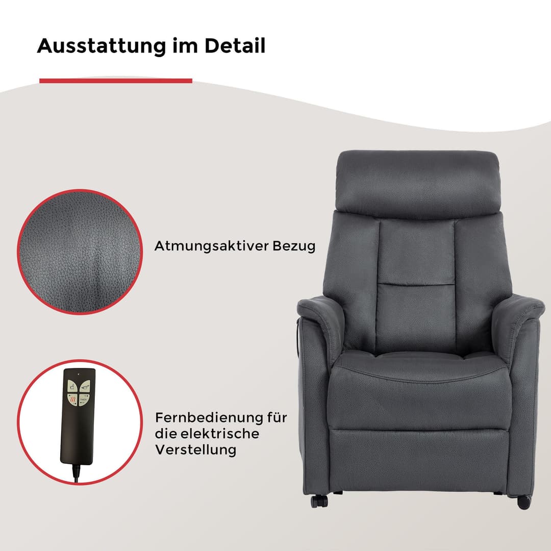Duo Collection TV-Sessel Sorrent | Grau