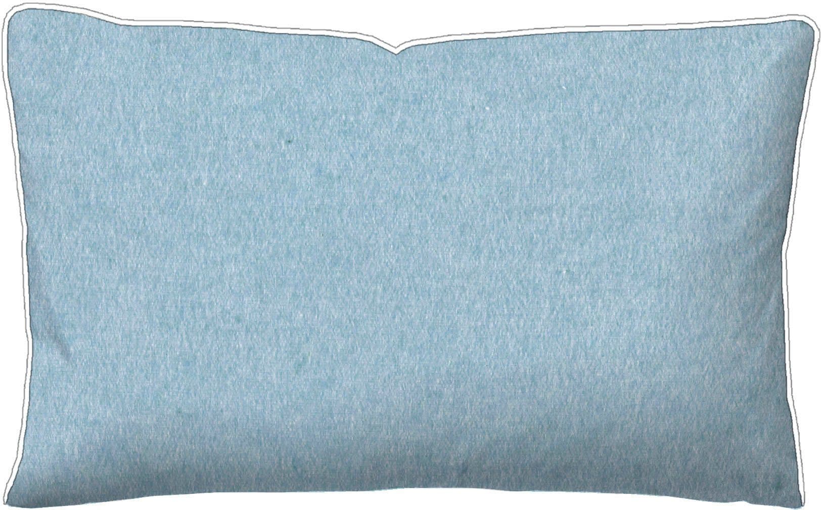 Biberna Kissenbezug Hermal Flanell | Blau