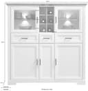 Innostyle Highboard Jasmin | Weiß 3