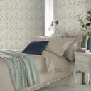 LAURA ASHLEY Foscot Damask Vliestapete | Gelb