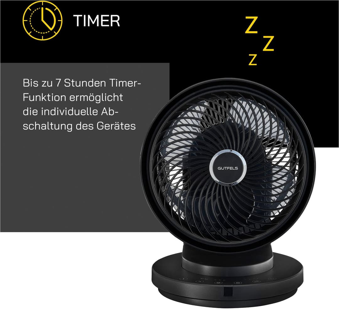 Gutfels Tischventilator VT 66566 sw | Schwarz