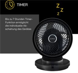 Gutfels Tischventilator VT 66566 sw | Schwarz