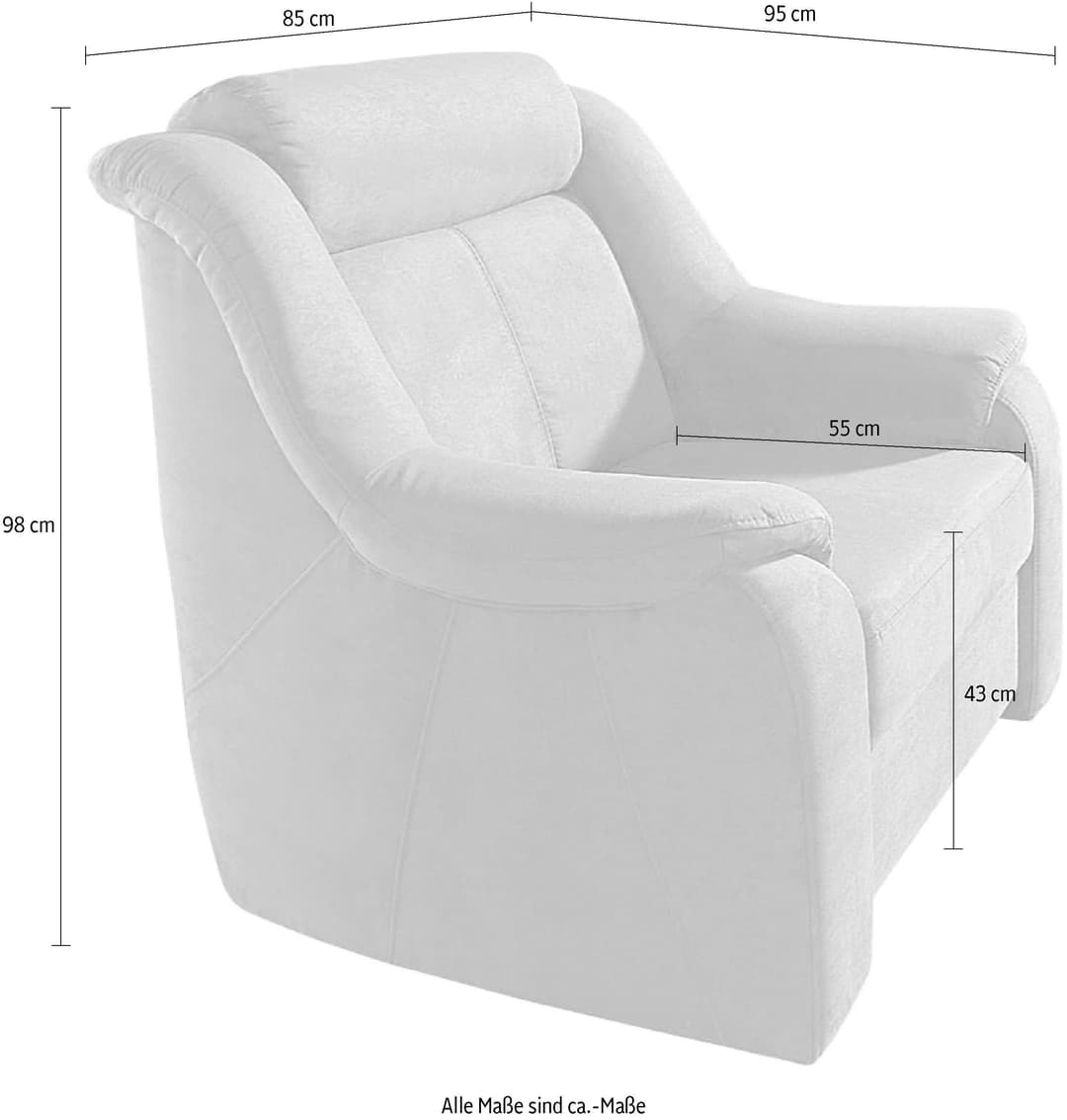 sit&more Sessel Basel | Grau
