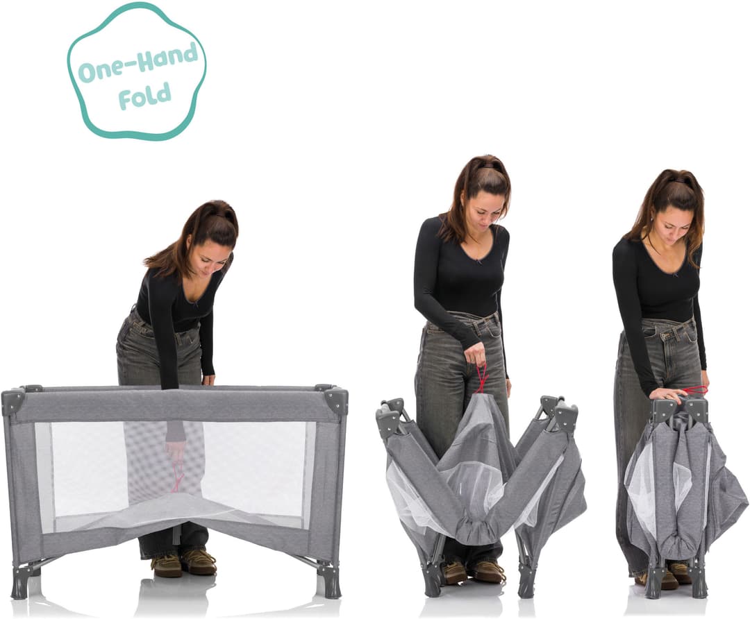 fillikid Baby-Reisebett Milano | Grau