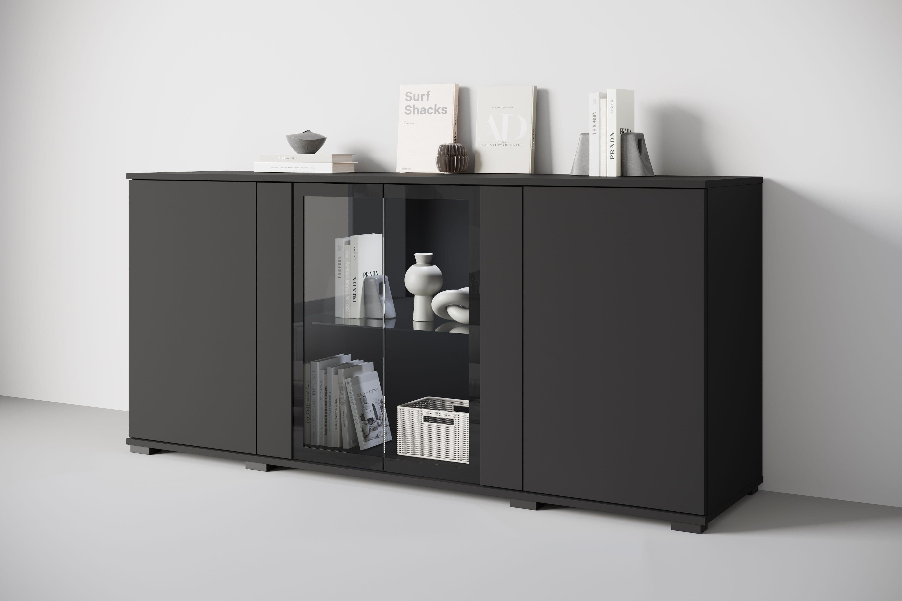Home affaire Sideboard Caro | Schwarz