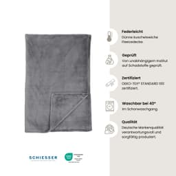 Schiesser Wohndecke Mia | Grau