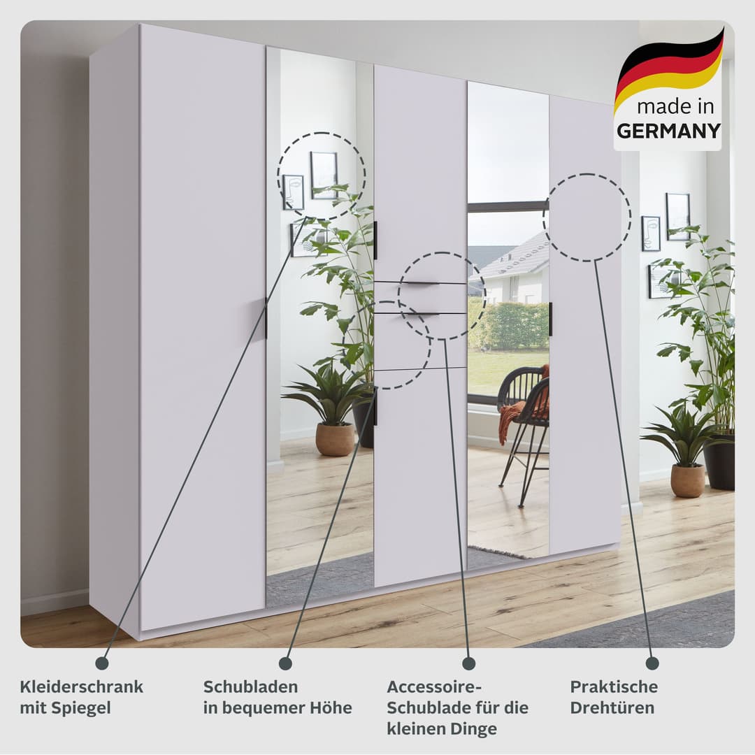 Wimex Drehtürenschrank Moldau | Weiß