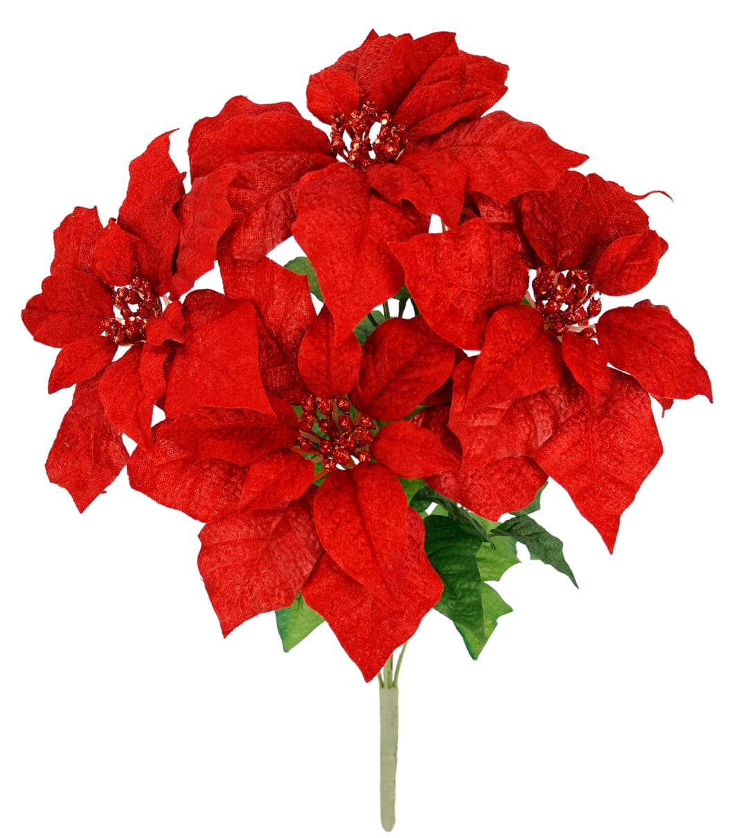 I.GE.A. Kunstblumenstrauß Poinsettia | Rot
