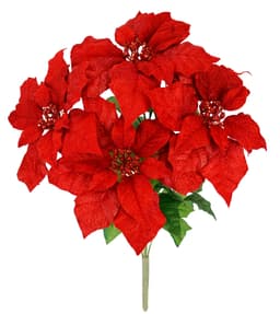 I.GE.A. Kunstblumenstrauß Poinsettia | Rot