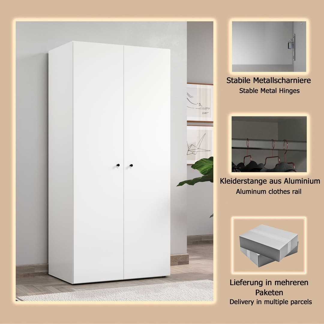INOSIGN Kleiderschrank Jersey | Weiß