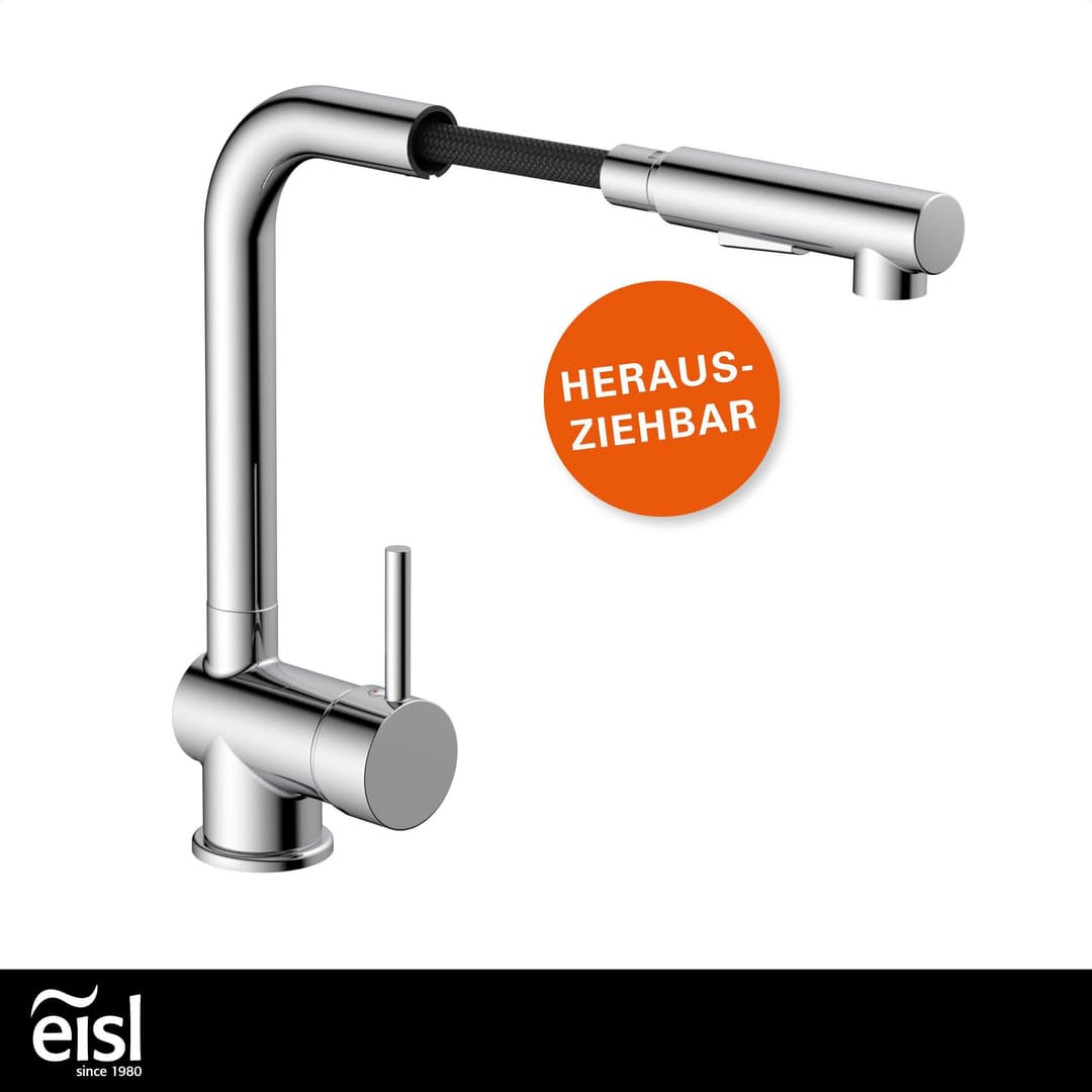 Eisl Spültischarmatur mit Geschirrbrause | Silber