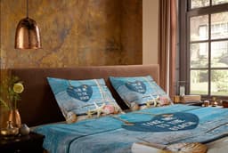 PURE luxury collection Wendebettwäsche Beach heart | Blau