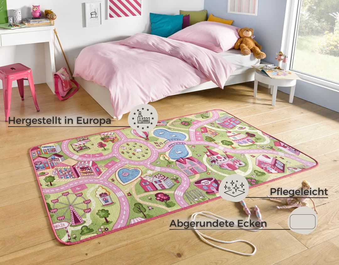 HANSE Home Kinderteppich Sweettown | Mehrfarbig