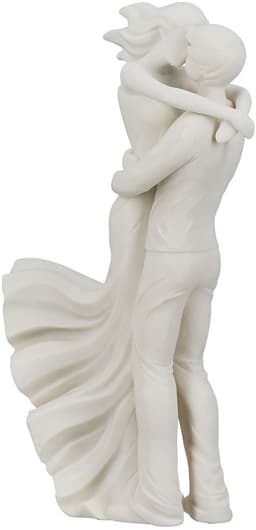 GILDE Dekofigur Paar Couple in the wind | Weiß