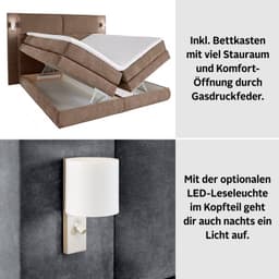 COLLECTION AB Boxspringbett Copenhagen | Grau
