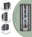 fif möbel Eckvitrine TRIO | Schwarz 2