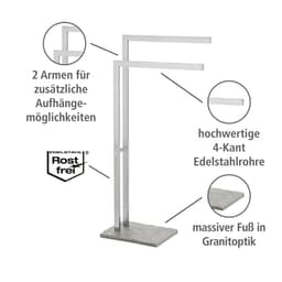 Wenko Handtuchständer Granit | Grau
