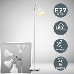 B.K.Licht LED Stehlampe | Weiß
