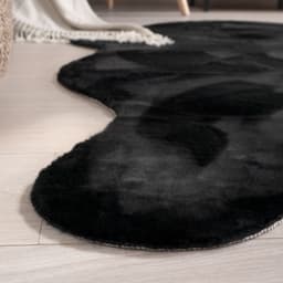 Paco Home Fellteppich Pelt 640 | Schwarz