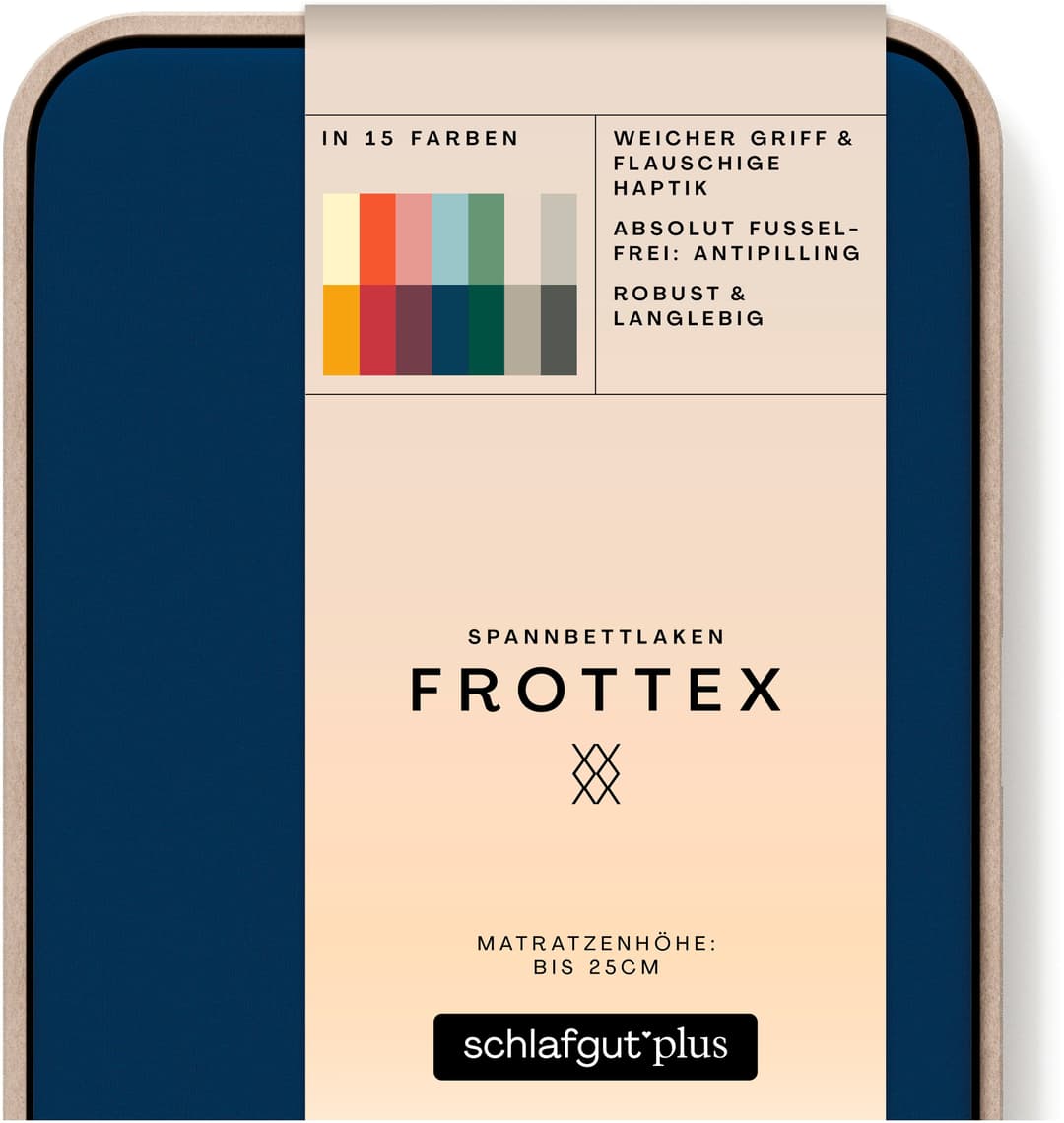 Schlafgut Frottex Spannbettlaken | Blau