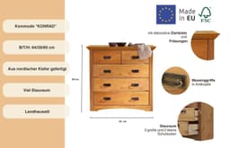 OTTO home Schubkastenkommode Konrad | Holztöne