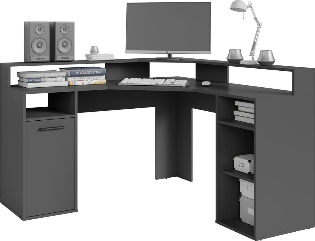 byLIVING Gamingtisch Fox | Schwarz