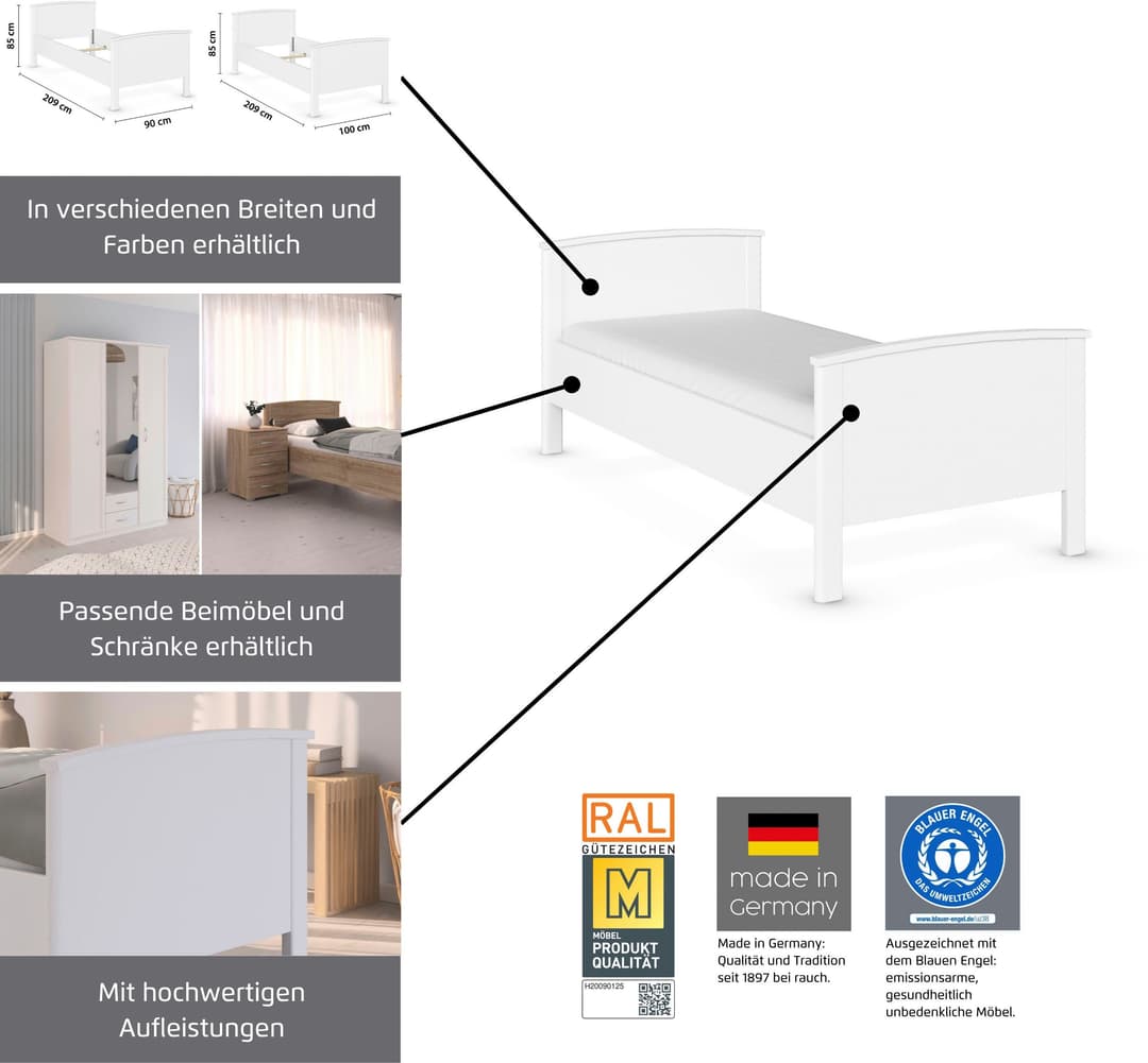 rauch TORRENT Funktionsbett | Weiß