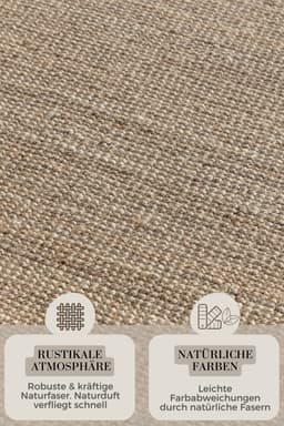 HANSE Home Teppich Jaipur Juteteppich | Braun