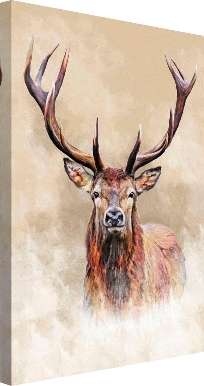 Reinders! Wandbild Hirsch | Braun