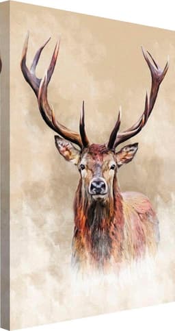 Reinders! Wandbild Hirsch | Braun