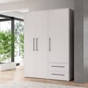 FORTE Kleiderschrank Mokkaris | Weiß 3