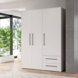 FORTE Kleiderschrank Mokkaris | Weiß
