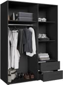 FORTE Kleiderschrank Mokkaris | Schwarz 4