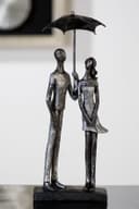 Casablanca by Gilde Dekofigur Skulptur Umbrella | Silber 2