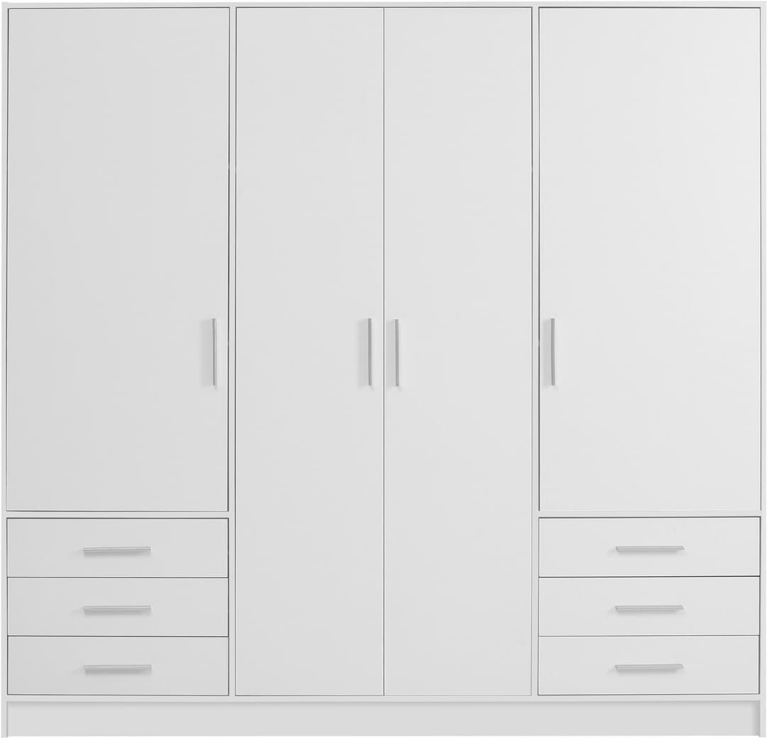 FORTE Kleiderschrank Jupiter | Weiß