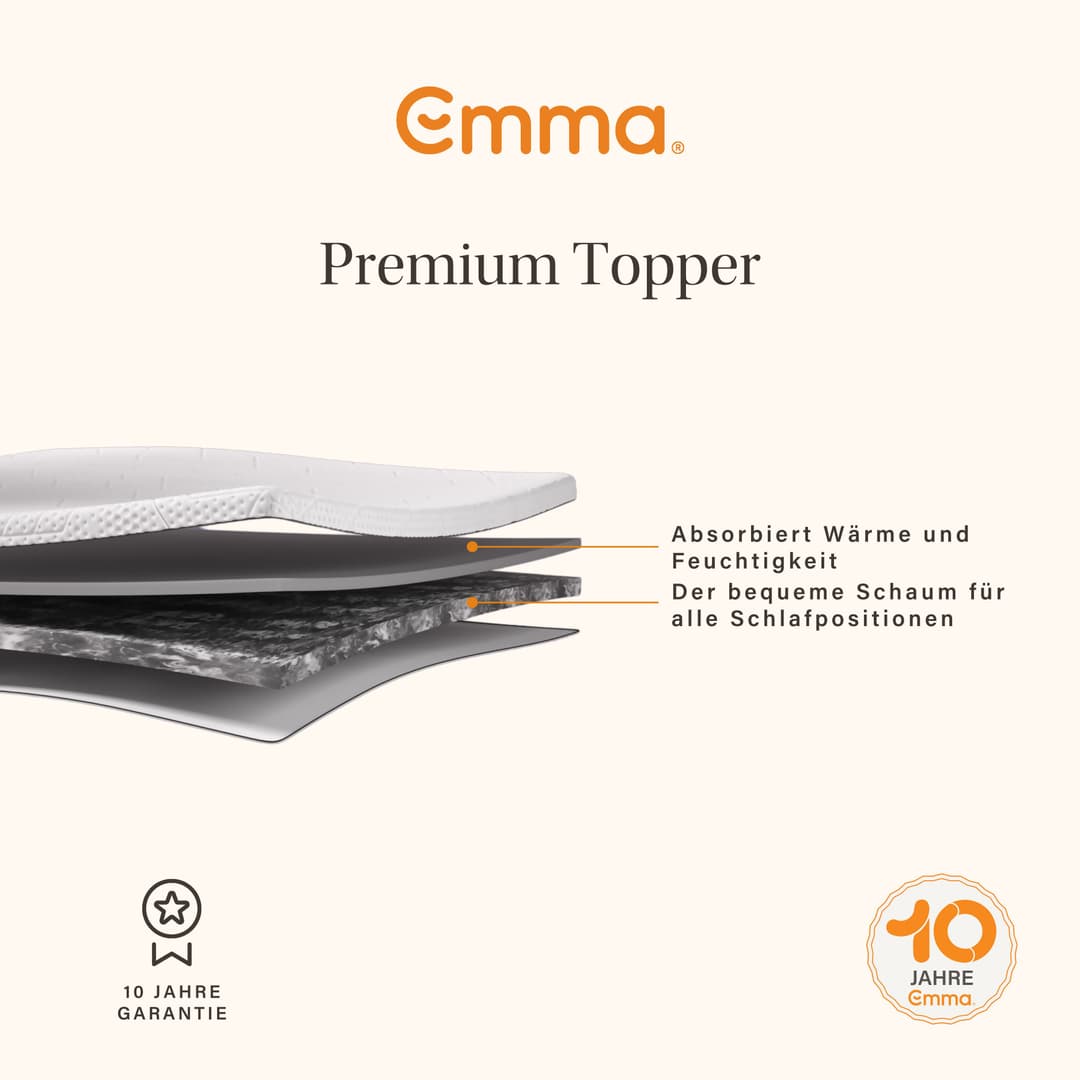 Emma Premium Topper | Weiß
