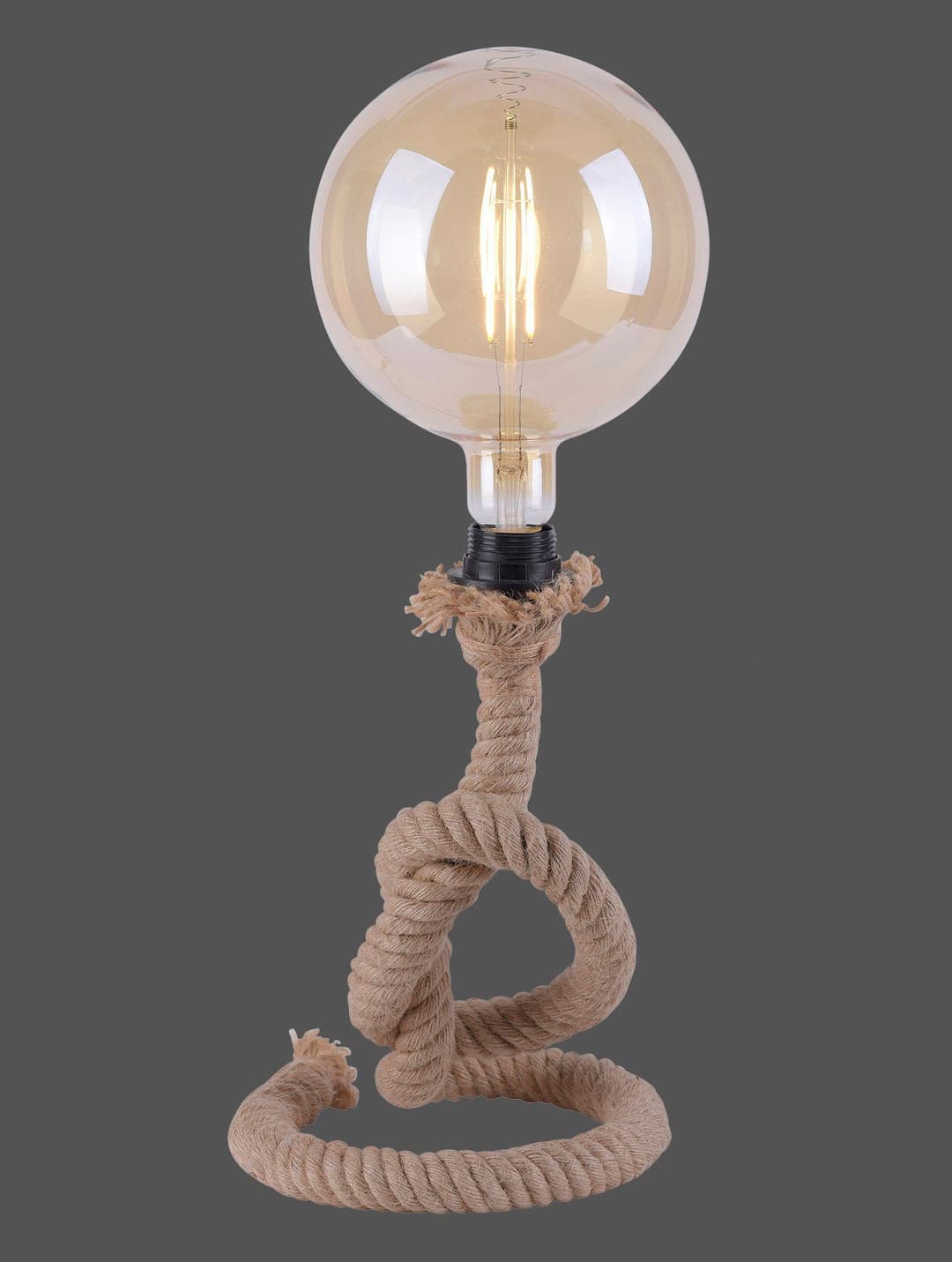 JUST LIGHT ROPE Tischleuchte | Braun