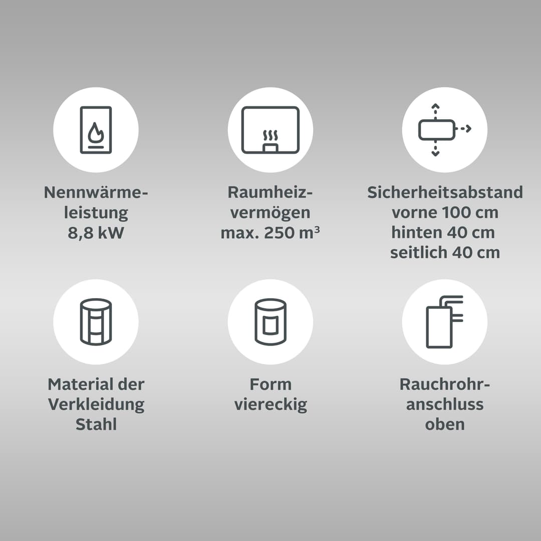 Festbrennstoffherd Heathus Küchenofen »Cook Premium« | Grün