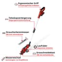 Einhell Akku-Gras- und Strauchscherenset »GE-CG 18/100 Li T Kit« 4
