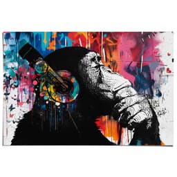 Reinders! Poster Graffiti chimp | Mehrfarbig