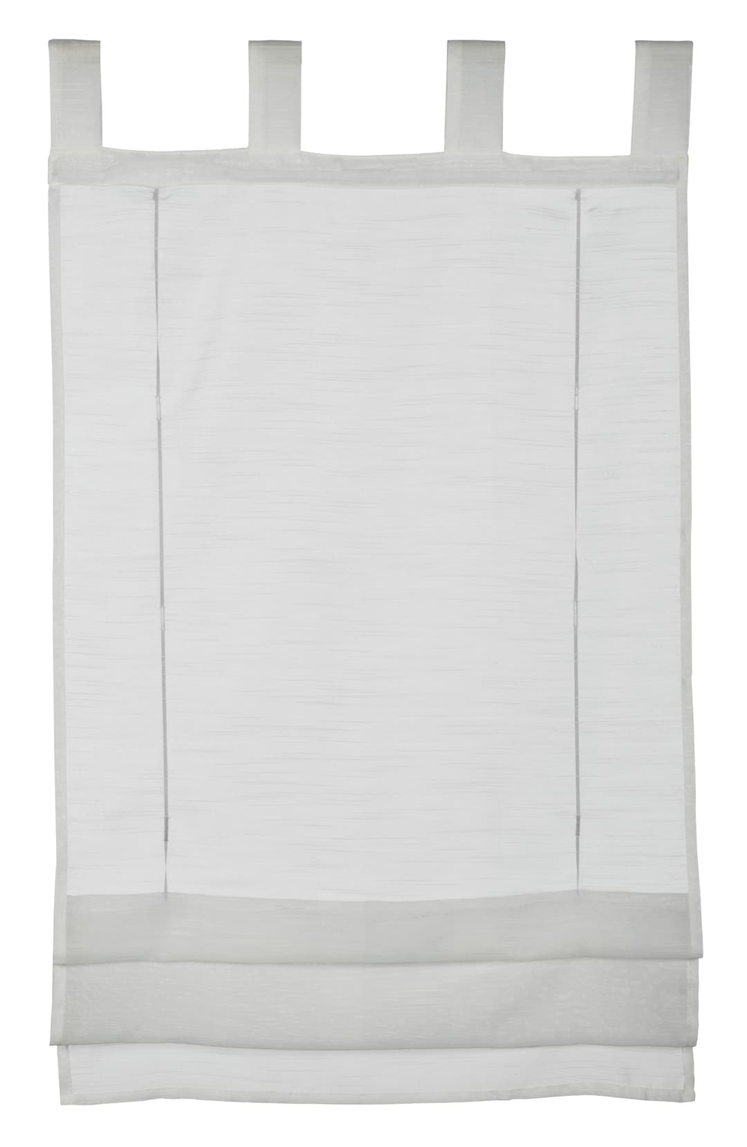 GARDINIA Raffrollo Voile Schlaufen | Weiß
